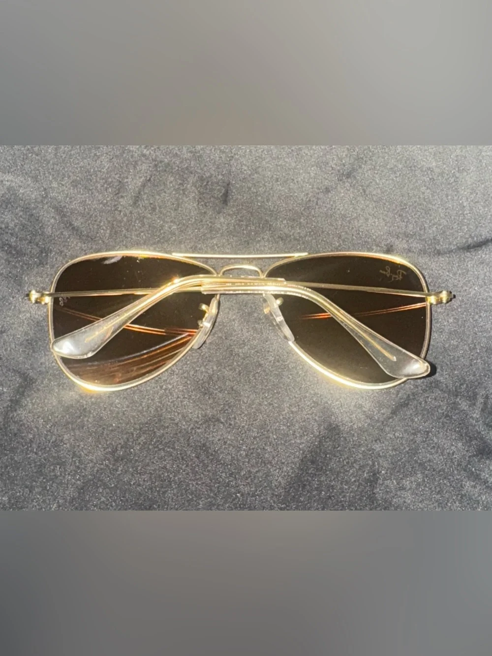 Kids Gold Aviator Sunglasses with Rose-Gold Lenses